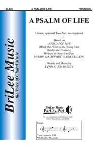 A Psalm of Life Unison/Two-Part choral sheet music cover Thumbnail